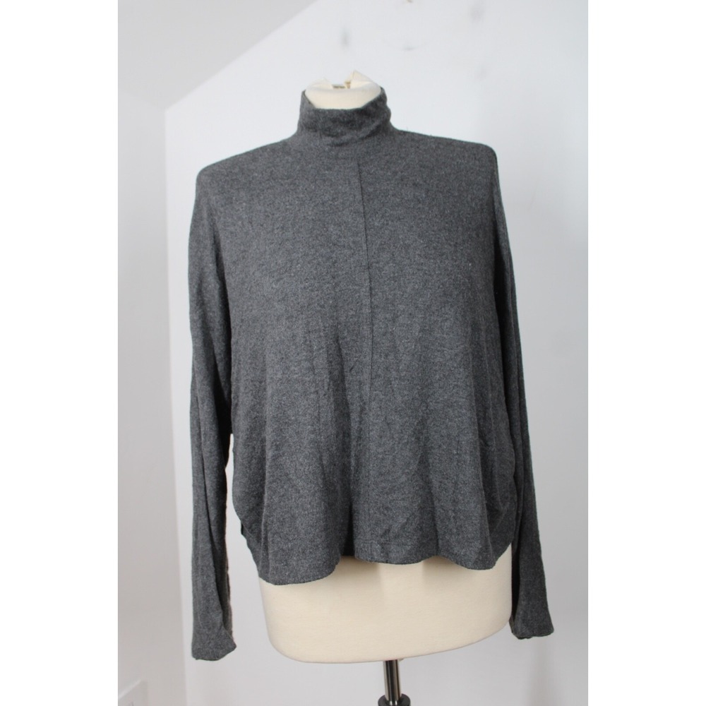 Velvet XS Soft Gray Dolman Sleeve Mock Neck Sweater USA